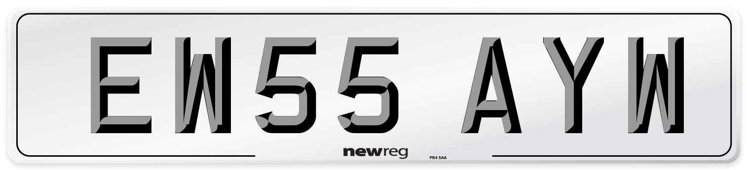 EW55 AYW Number Plate from New Reg